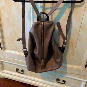 Faux leather backpack